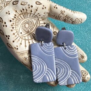 Modern Dangle Earrings, Minimalist Earrings, Artisan Made